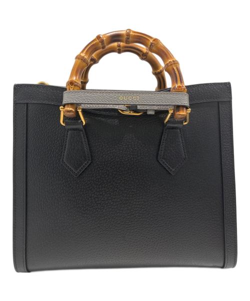 GUCCI（グッチ）GUCCI (グッチ) ダイアナ ミディアム トートバッグ ‎702721 U3ZDT 1073 ブラック サイズ:ミディアムの古着・服飾アイテム