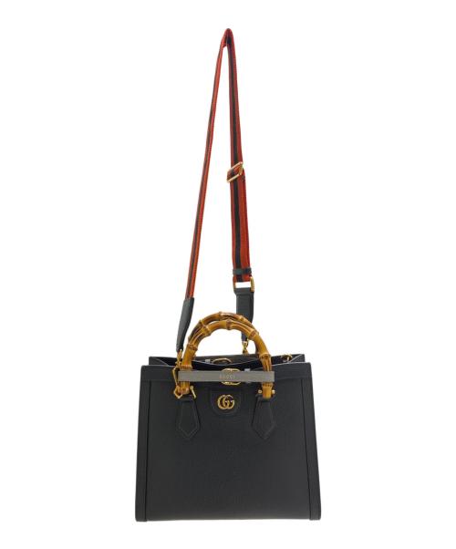 GUCCI（グッチ）GUCCI (グッチ) ダイアナ ミディアム トートバッグ ‎702721 U3ZDT 1073 ブラック サイズ:ミディアムの古着・服飾アイテム