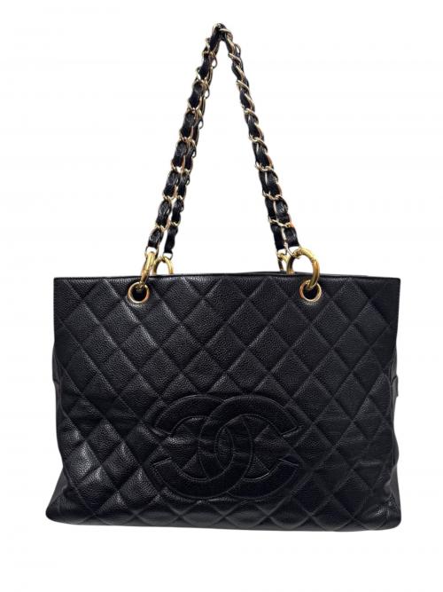 CHANEL（シャネル）CHANEL (シャネル) チェーントートバッグ ブラック サイズ:-の古着・服飾アイテム
