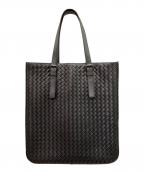 BOTTEGA VENETAボッテガベネタ）の古着「イントレチャートトートバッグ」｜ブラック