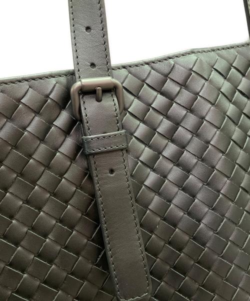 BOTTEGA VENETA（ボッテガベネタ）BOTTEGA VENETA (ボッテガベネタ) イントレチャートトートバッグ ブラック サイズ:ーの古着・服飾アイテム