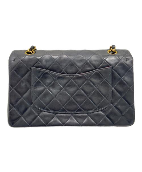 CHANEL（シャネル）CHANEL (シャネル) Matelassé 25 Double Flap Chain Shoulder Bag/マトラッセ25 Wフラップチェーンショルダーバッグ ブラック サイズ:25の古着・服飾アイテム