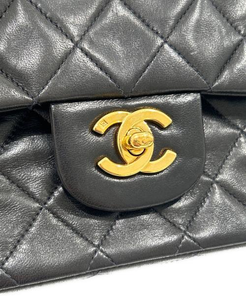 CHANEL（シャネル）CHANEL (シャネル) Matelassé 25 Double Flap Chain Shoulder Bag/マトラッセ25 Wフラップチェーンショルダーバッグ ブラック サイズ:25の古着・服飾アイテム