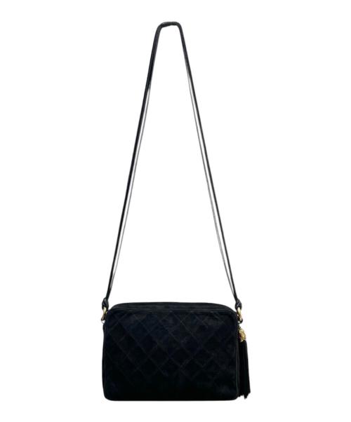 CHANEL（シャネル）CHANEL (シャネル) ココマークフリンジショルダーバッグ ブラックの古着・服飾アイテム