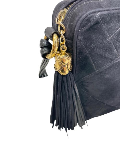 CHANEL（シャネル）CHANEL (シャネル) ココマークフリンジショルダーバッグ ブラックの古着・服飾アイテム