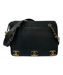 CHANEL（シャネル）の古着「トリプルココマーク トートバッグ」｜ブラック