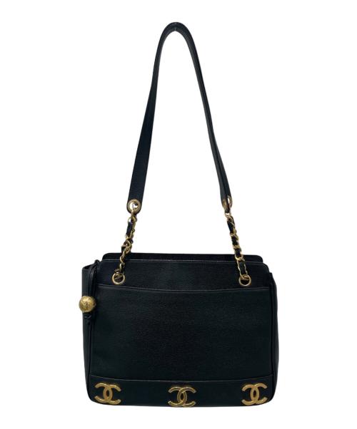CHANEL（シャネル）CHANEL (シャネル) トリプルココマーク トートバッグ ブラックの古着・服飾アイテム
