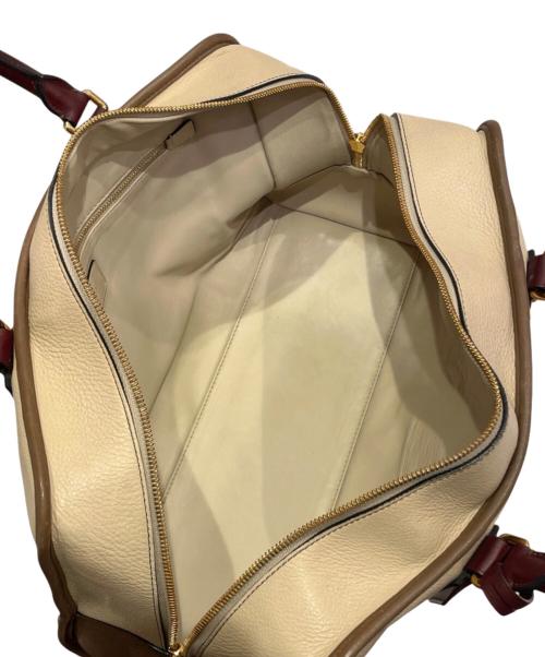 LOEWE（ロエベ）LOEWE (ロエベ) アマソナ36 ボストンバッグ ベージュ×ブラウン サイズ:36の古着・服飾アイテム
