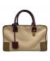 LOEWE（ロエベ）の古着「アマソナ36 ボストンバッグ」｜ベージュ×ブラウン