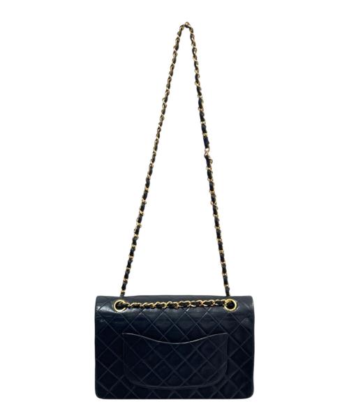 CHANEL（シャネル）CHANEL (シャネル) マトラッセ25 Wフラップチェーンショルダーバッグ ネイビーの古着・服飾アイテム