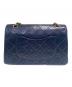 CHANEL (シャネル) マトラッセ25 Wフラップチェーンショルダーバッグ ネイビー：600000円