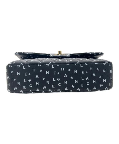 CHANEL（シャネル）CHANEL (シャネル) Matelassé All Over Logo Chain Shoulder Bag/マトラッセ25 wフラップ チェーンショルダーバッグ ブラック×G金具 サイズ:25の古着・服飾アイテム