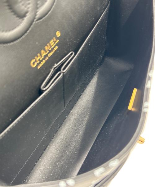 CHANEL（シャネル）CHANEL (シャネル) Matelassé All Over Logo Chain Shoulder Bag/マトラッセ25 wフラップ チェーンショルダーバッグ ブラック×G金具 サイズ:25の古着・服飾アイテム