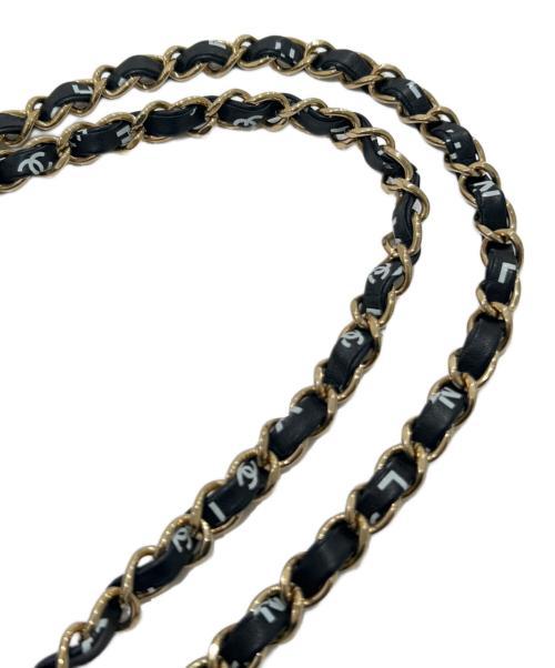 CHANEL（シャネル）CHANEL (シャネル) Matelassé All Over Logo Chain Shoulder Bag/マトラッセ25 wフラップ チェーンショルダーバッグ ブラック×G金具 サイズ:25の古着・服飾アイテム