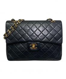 CHANEL（シャネル）の古着「マトラッセ 25 ダブルフラップ チェーンショルダーバッグ」｜ブラック