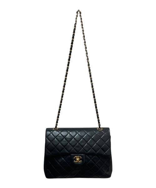 CHANEL（シャネル）CHANEL (シャネル) マトラッセ 25 ダブルフラップ チェーンショルダーバッグ ブラック サイズ:25の古着・服飾アイテム