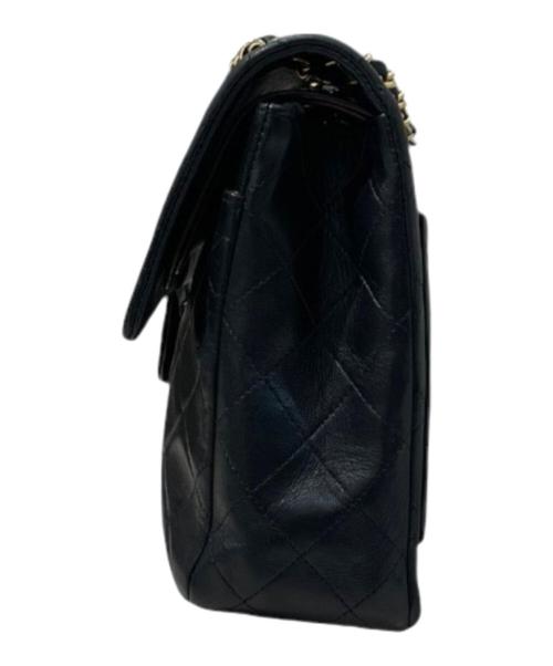 CHANEL（シャネル）CHANEL (シャネル) マトラッセ 25 ダブルフラップ チェーンショルダーバッグ ブラック サイズ:25の古着・服飾アイテム