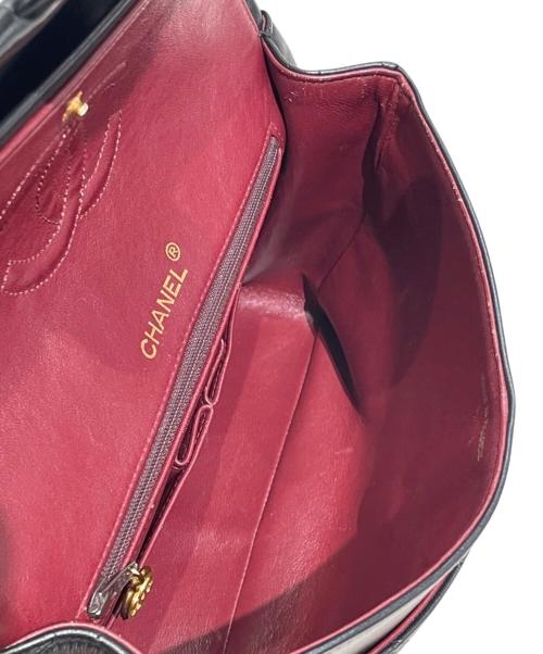 CHANEL（シャネル）CHANEL (シャネル) マトラッセ 25 ダブルフラップ チェーンショルダーバッグ ブラック サイズ:25の古着・服飾アイテム