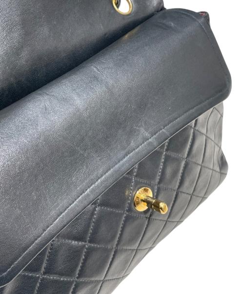 CHANEL（シャネル）CHANEL (シャネル) マトラッセ 25 ダブルフラップ チェーンショルダーバッグ ブラック サイズ:25の古着・服飾アイテム