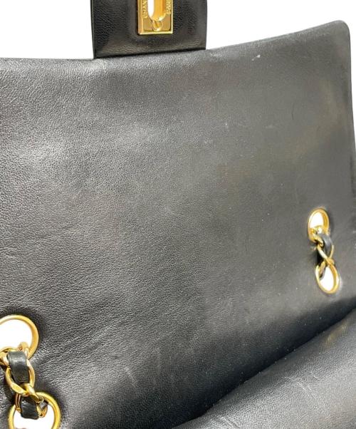 CHANEL（シャネル）CHANEL (シャネル) マトラッセ 25 ダブルフラップ チェーンショルダーバッグ ブラック サイズ:25の古着・服飾アイテム