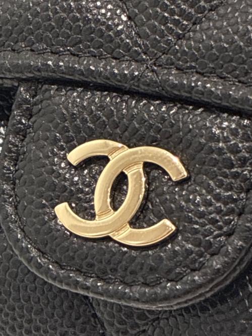 CHANEL（シャネル）CHANEL (シャネル) マトラッセスモールフラップウォレット/3つ折り財布 ブラックの古着・服飾アイテム