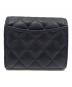CHANEL (シャネル) マトラッセスモールフラップウォレット/3つ折り財布 ブラック：150000円
