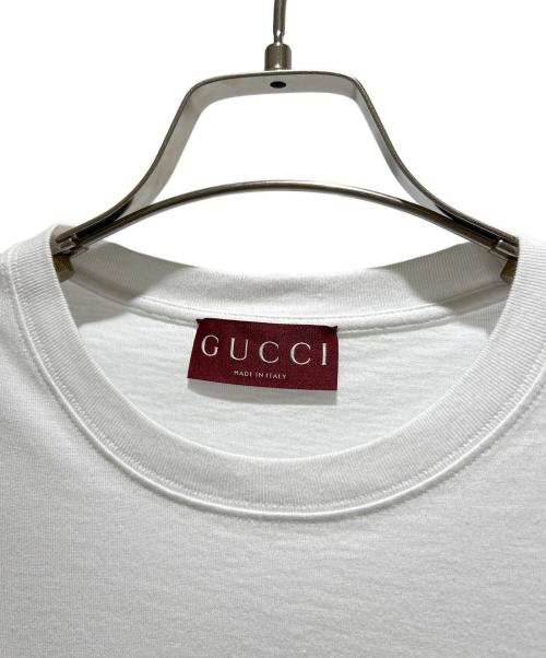 GUCCI（グッチ）GUCCI (グッチ) Embroidered Cotton Jersey T-Shirt/エンブロイダリー コットンジャージー Tシャツ/788093 XJGTO ホワイト サイズ:XSの古着・服飾アイテム