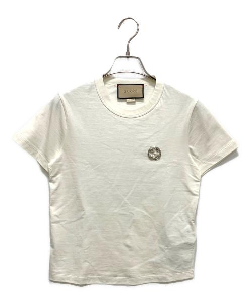 GUCCI（グッチ）GUCCI (グッチ) インターロッキングTシャツ/コットンジャージT ホワイト サイズ:XSの古着・服飾アイテム