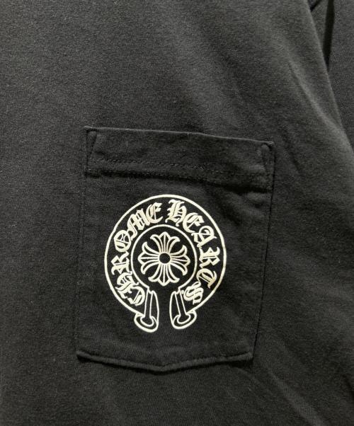 CHROME HEARTS（クロムハーツ）CHROME HEARTS (クロムハーツ) Horseshoe Pocket T-Shirt/ホースシューポケットTシャツ ブラック サイズ:LARGEの古着・服飾アイテム