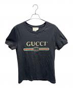 GUCCIグッチ）の古着「ヴィンテージロゴTシャツ」｜ブラック