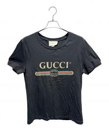 GUCCI（グッチ）の古着「ヴィンテージロゴTシャツ」｜ブラック