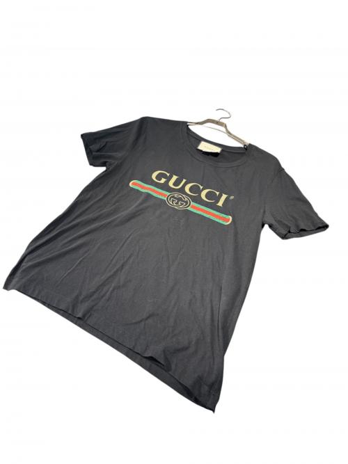 GUCCI（グッチ）GUCCI (グッチ) ヴィンテージロゴTシャツ ブラック サイズ:XSの古着・服飾アイテム