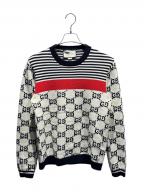 GUCCIグッチ）の古着「GGボーダーニット」