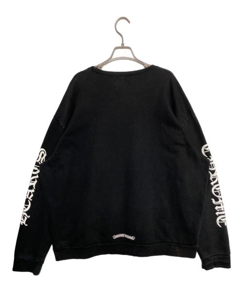 CHROME HEARTS（クロムハーツ）CHROME HEARTS (クロムハーツ) Neck Logo Crewneck Sweatshirt ブラック サイズ:XLの古着・服飾アイテム
