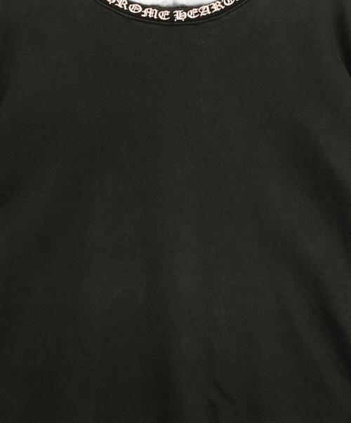 CHROME HEARTS（クロムハーツ）CHROME HEARTS (クロムハーツ) Neck Logo Crewneck Sweatshirt ブラック サイズ:XLの古着・服飾アイテム