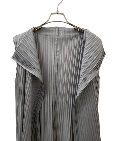 PLEATS PLEASE（プリーツプリーズ）PLEATS PLEASE (プリーツプリーズ) プリーツロングベスト グレー サイズ:3の古着・服飾アイテム