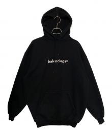 BALENCIAGA（バレンシアガ）の古着「ロゴパーカー」｜ブラック