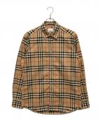 BURBERRYバーバリー）の古着「ノバチェック レギュラーカラーシャツ」｜ベージュ