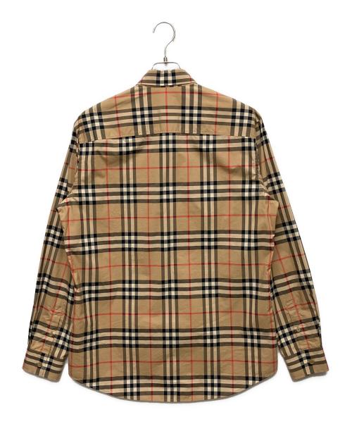 BURBERRY（バーバリー）BURBERRY (バーバリー) ノバチェック レギュラーカラーシャツ ベージュ サイズ:Mの古着・服飾アイテム