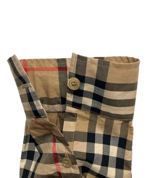 BURBERRY（バーバリー）BURBERRY (バーバリー) ノバチェック レギュラーカラーシャツ ベージュ サイズ:Mの古着・服飾アイテム