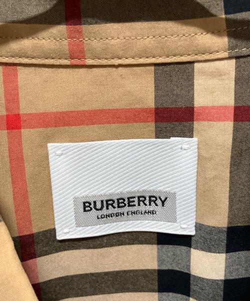 BURBERRY（バーバリー）BURBERRY (バーバリー) ノバチェック レギュラーカラーシャツ ベージュ サイズ:Mの古着・服飾アイテム