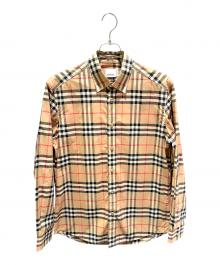 BURBERRY（バーバリー）の古着「ノバチェック レギュラーカラーシャツ」｜ベージュ