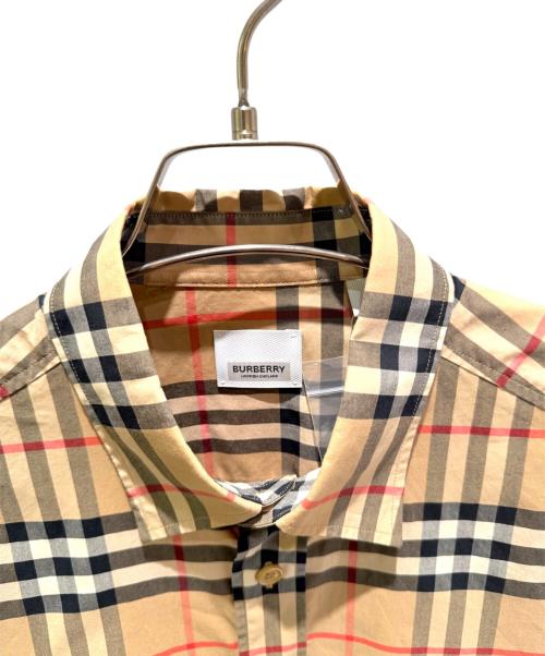 BURBERRY（バーバリー）BURBERRY (バーバリー) ノバチェック レギュラーカラーシャツ ベージュ サイズ:Mの古着・服飾アイテム