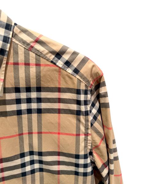 BURBERRY（バーバリー）BURBERRY (バーバリー) ノバチェック レギュラーカラーシャツ ベージュ サイズ:Mの古着・服飾アイテム