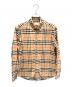 BURBERRY（バーバリー）の古着「ノバチェック レギュラーカラーシャツ」｜ベージュ