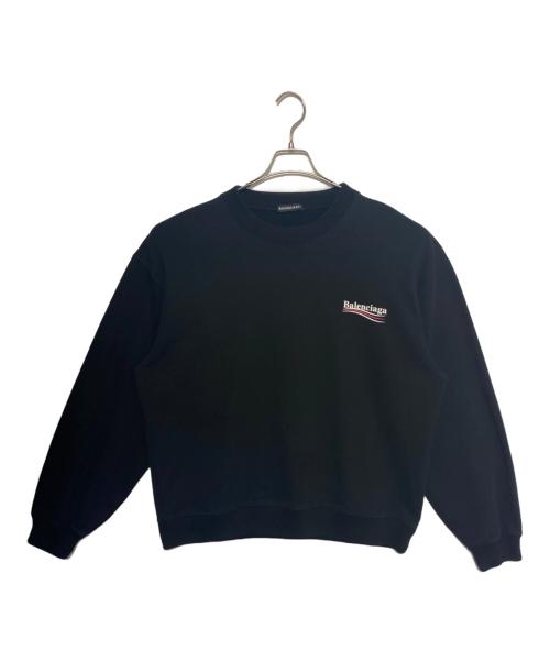 BALENCIAGA（バレンシアガ）BALENCIAGA (バレンシアガ) キャンペーンロゴスウェット ブラック サイズ:XXLの古着・服飾アイテム