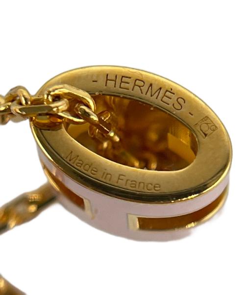 HERMES（エルメス）HERMES (エルメス) Mini Pop H Necklace ミニ・ポップ Hネックレス/H147992 ゴールド×ピンクの古着・服飾アイテム
