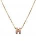 HERMES（エルメス）の古着「Mini Pop H Necklace ミニ・ポップ Hネックレス/H147992」｜ゴールド×ピンク