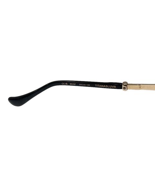 CHROME HEARTS（クロムハーツ）CHROME HEARTS (クロムハーツ) TITANASLUVR(チタナスラブ)/サングラス/黒縁メガネ サイズ:51□23-145の古着・服飾アイテム