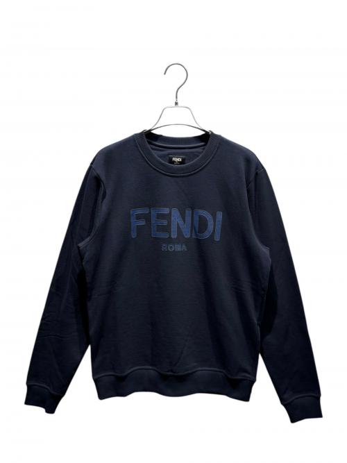FENDI（フェンディ）FENDI (フェンディ) ロゴスウェット ネイビー サイズ:XSの古着・服飾アイテム